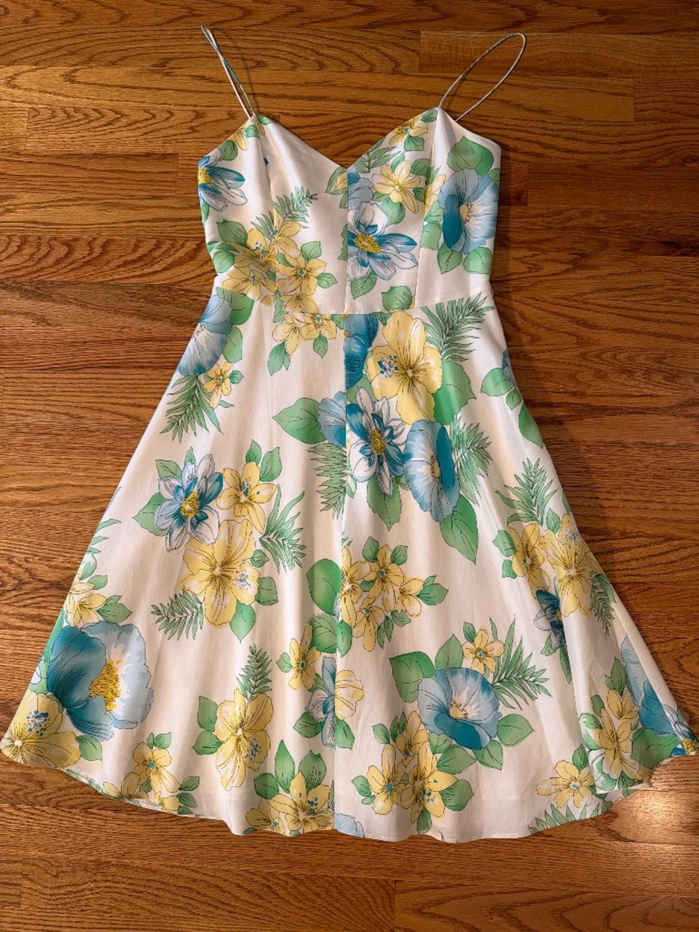 Vintage Banana Republic Silk Watercolor Flower Dress Sz 2